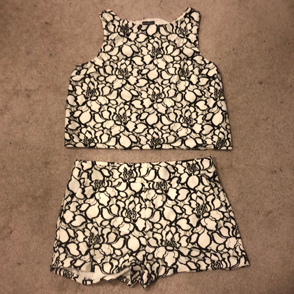 NEW EXPRESS CROP TOP AND SHORTS